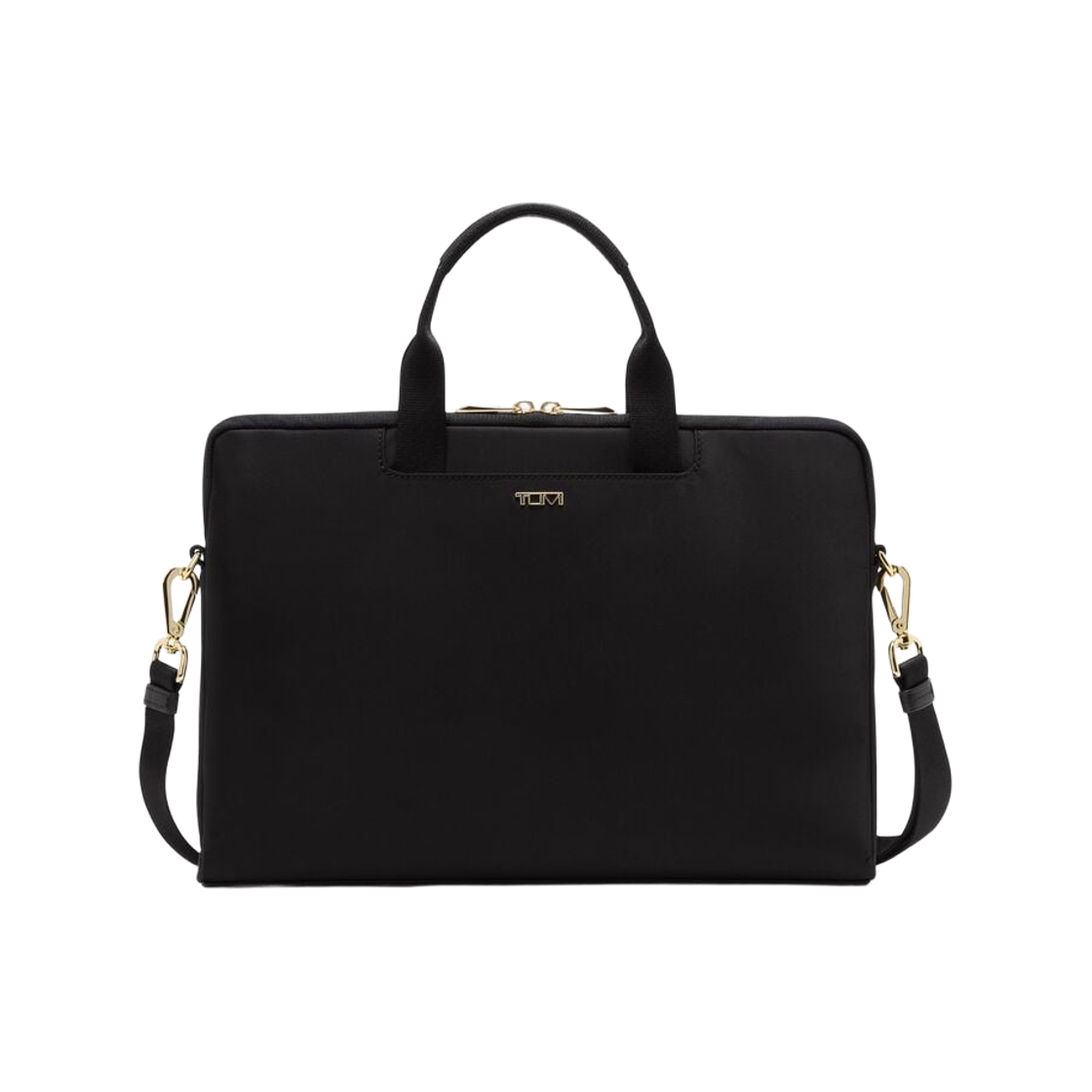 0196719DGLD Tumi Voyageur Dakota Laptop Crossbody Black Gold