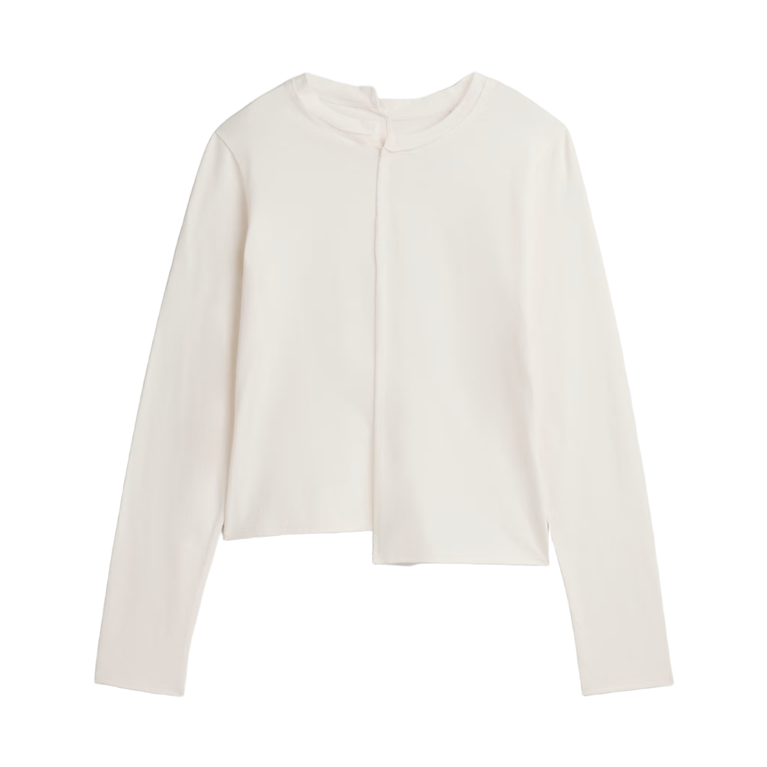 KU2273 (W) Y-3 Fitted Long Sleeve T-Shirt Chalk White