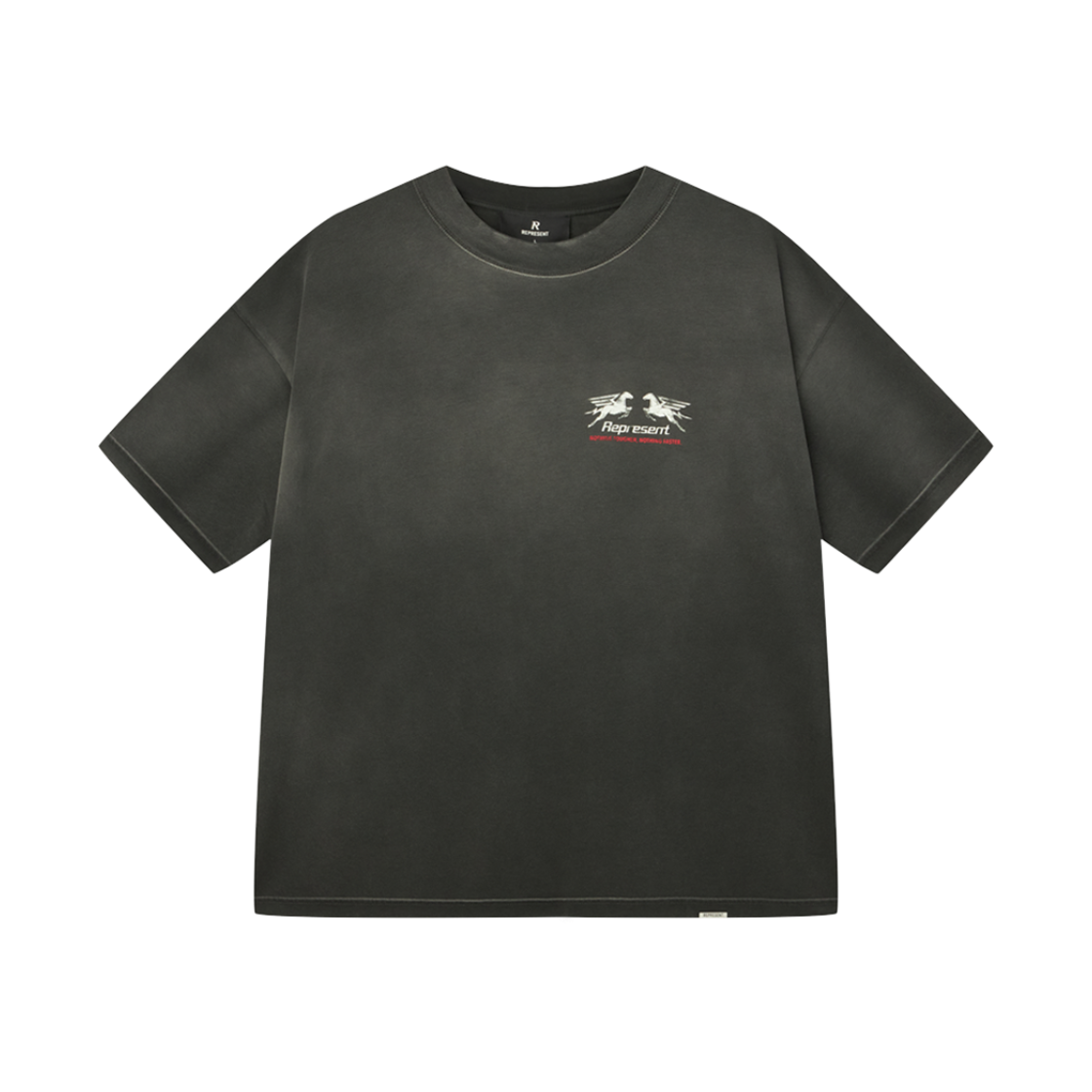 리프레젠트 24 아워 서비스 티셔츠 스테인드 블랙 - 26SS(Represent 24 Hour Service T-Shirt Stained Black - 26SS)