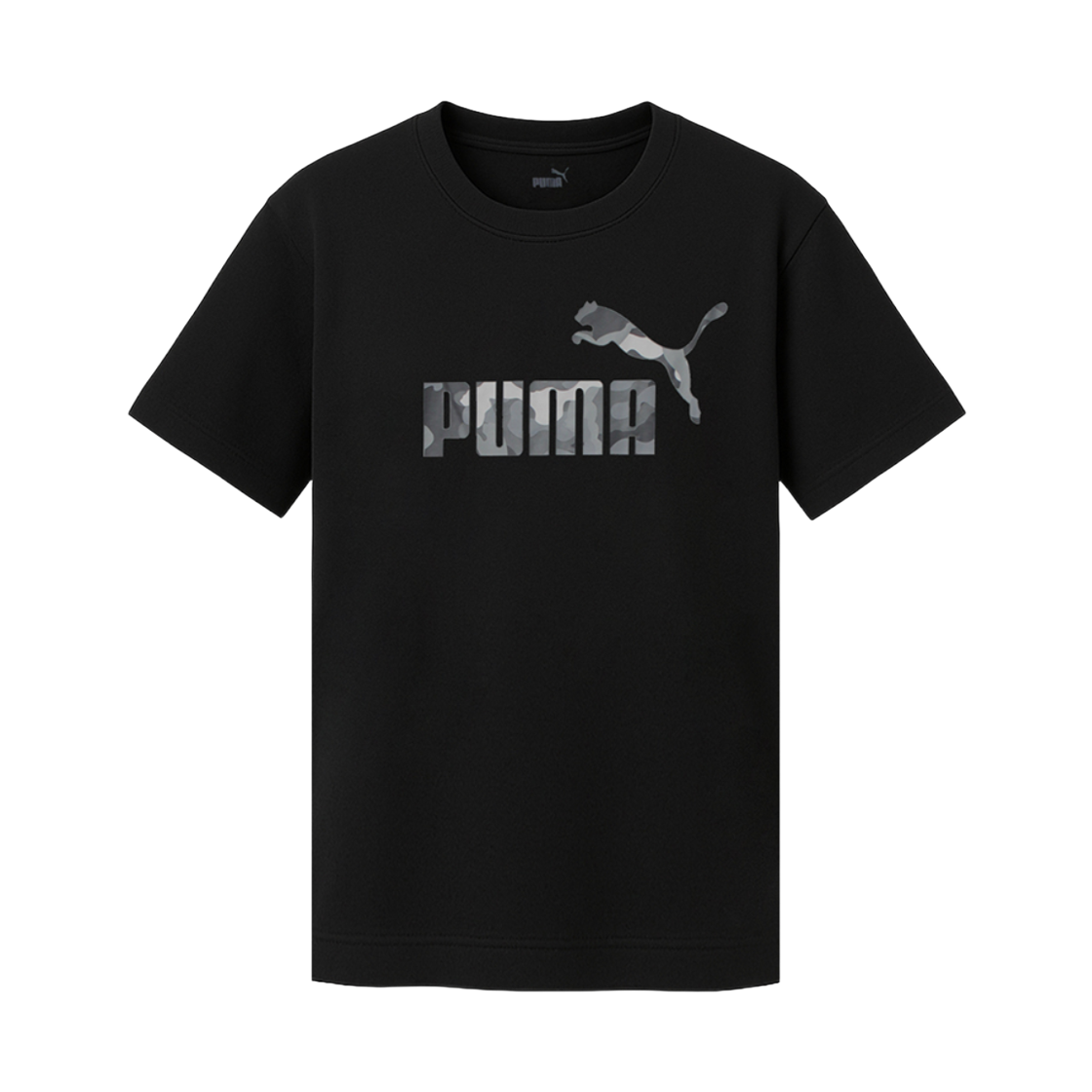 676869-01 (Kids) Puma Essentials+ Camo Logo T-Shirt Black