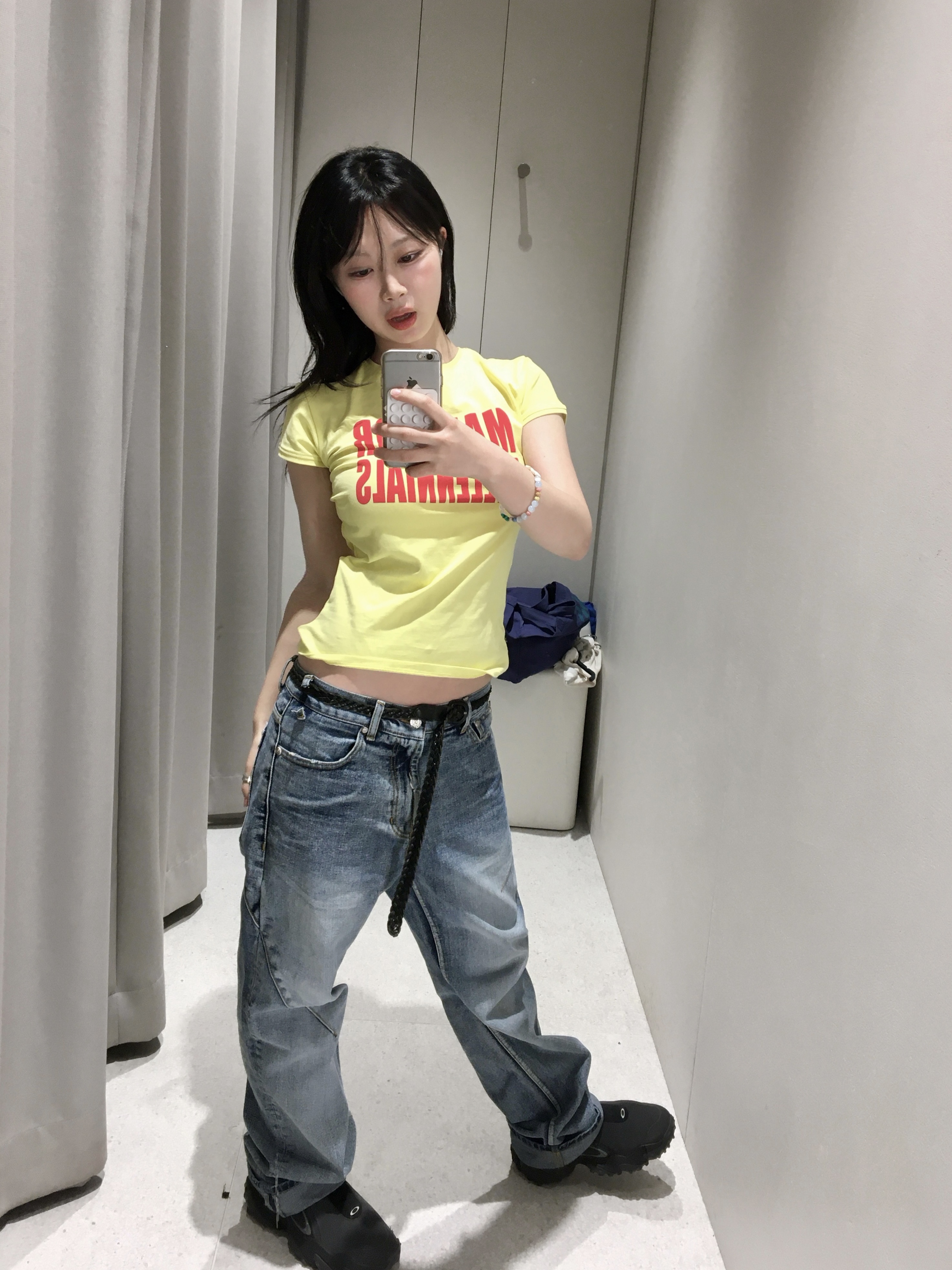 [트리플적립] PACOSPLY Allday Jeans Blue 착용 스타일