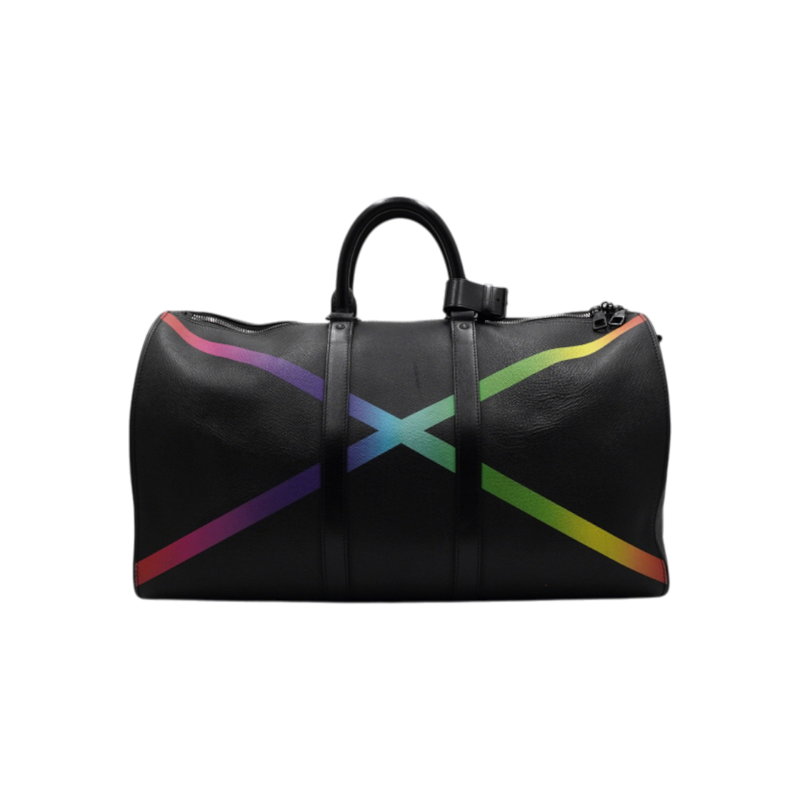 ITJN7KA96NGE Louis Vuitton M30345 Virgil Abloh Limited Edition Rainbow Bandouliere Keepall 50 Tote Bag