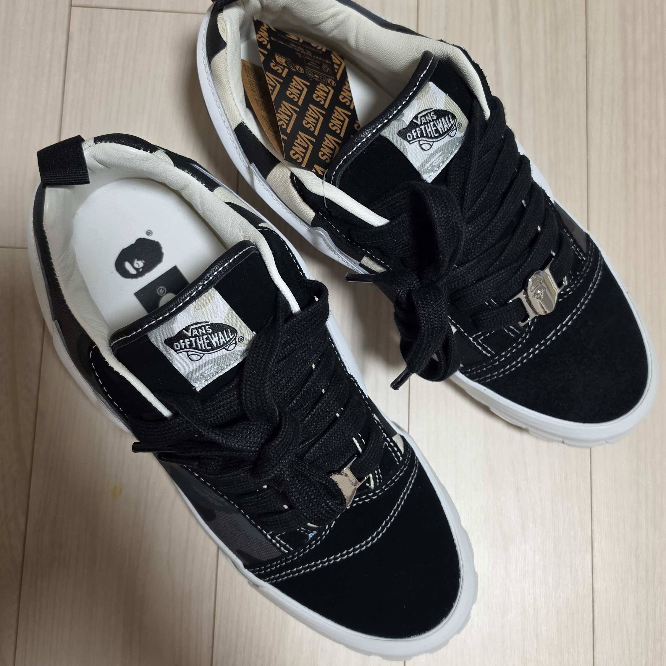 Vans x BAPE Premium Knu-Skool Camo Black 착용 스타일 - 4