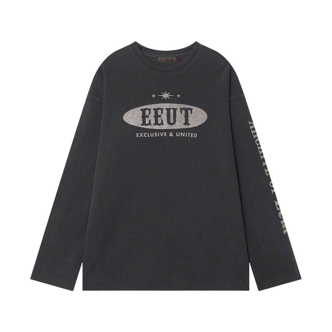 EEA1TS04CH EEUT Pigment Dyed Pk Long Sleeve Charcoal