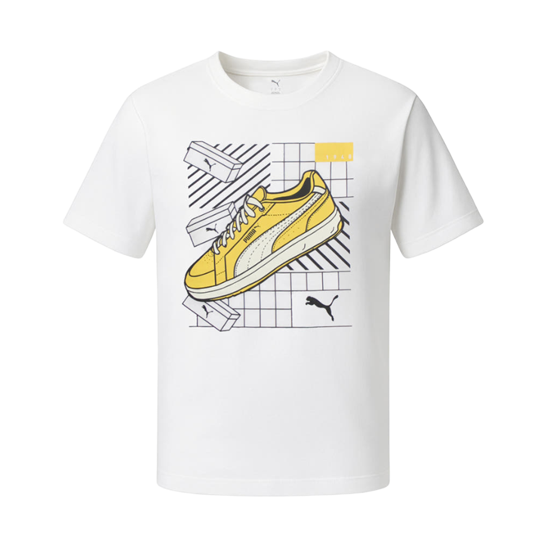 684830-02 Puma Graphic Sneakers T-Shirt White