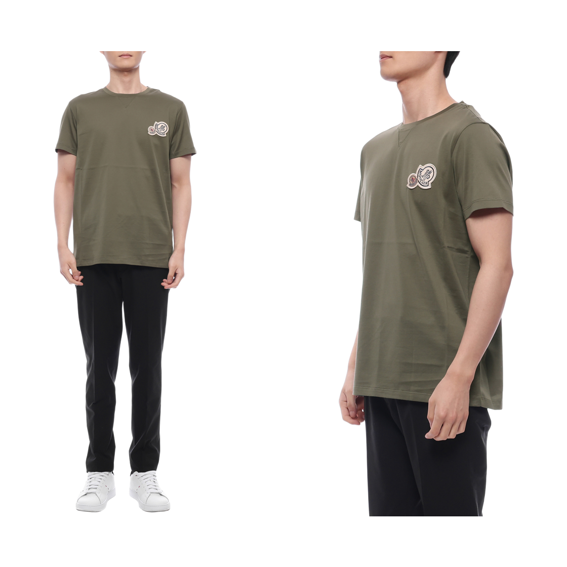 [25% 쿠폰] 몽클레르 로고 패치 티셔츠 카키 - 25SS([25% 쿠폰] Moncler Logo Patch T-Shirt Khaki - 25SS) - 2