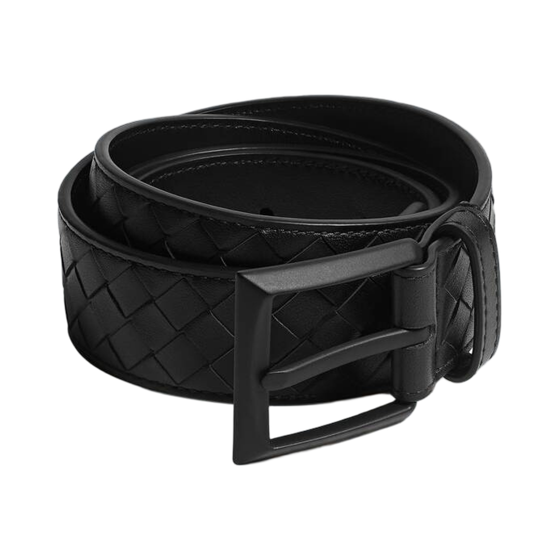876749V5B718966 Bottega Veneta Solo Belt Black Nero Opaco
