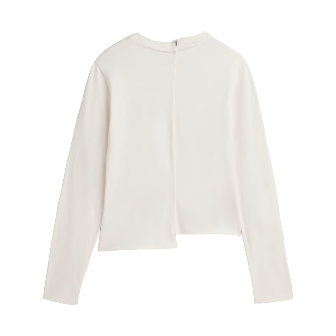 (W) Y-3 피티드 롱슬리브 티셔츠 초크 화이트((W) Y-3 Fitted Long Sleeve T-Shirt Chalk White) - 2