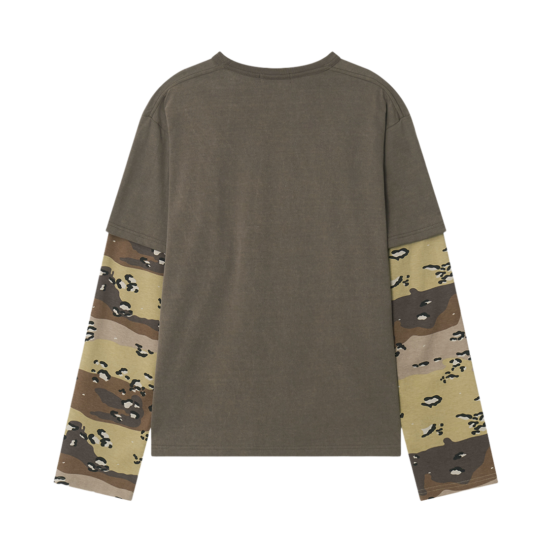 이우트 카모 레이어드 슬리브 티셔츠 브라운(EEUT Camo Layered Sleeve T-Shirt Brown) - 2