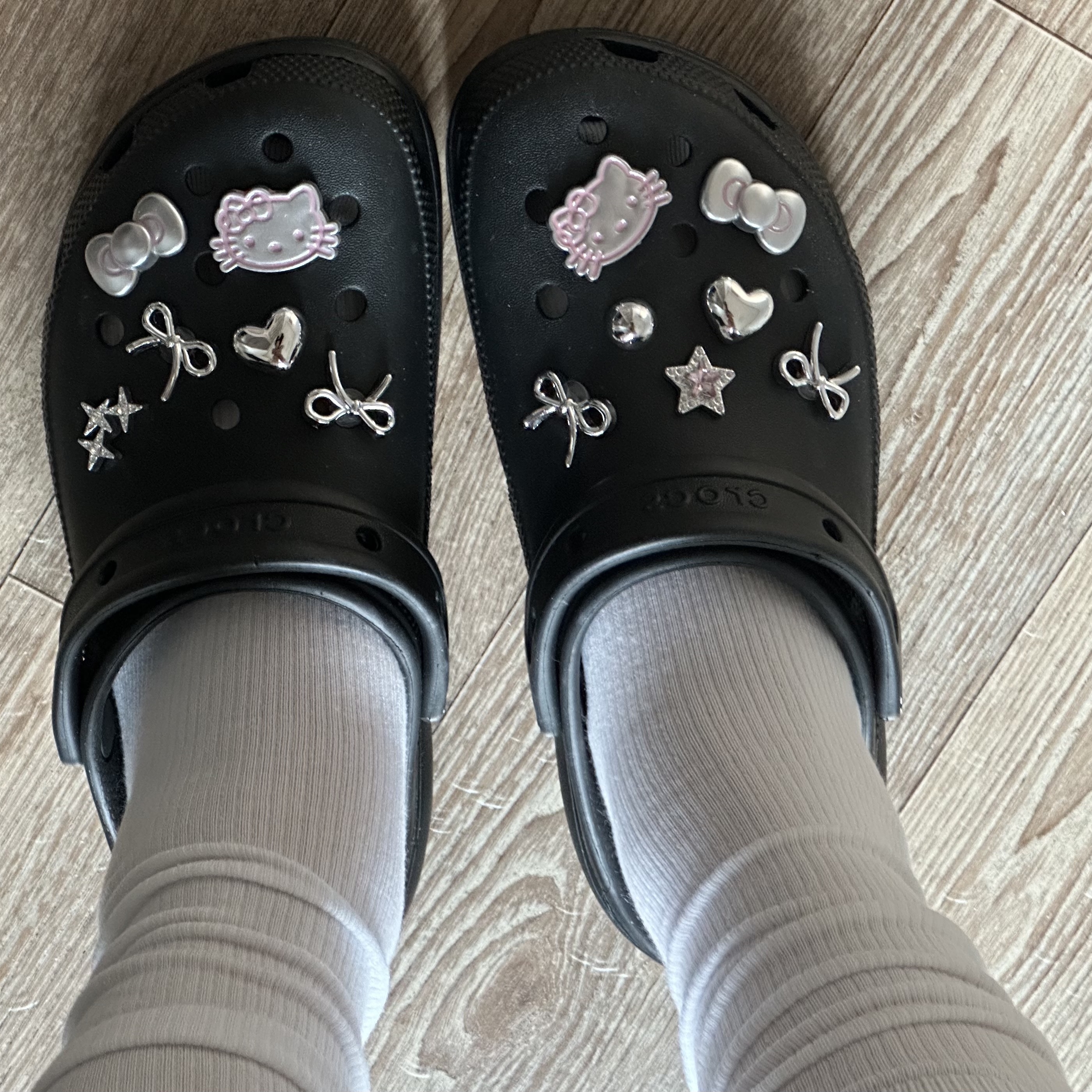 (W) Crocs Classic Platform Clog Black 착용 스타일