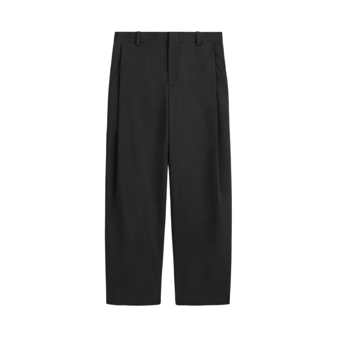 코스 와이드 레그 플리티드 코튼 트라우저 블랙(COS Wide Leg Pleated Cotton Trousers Black)