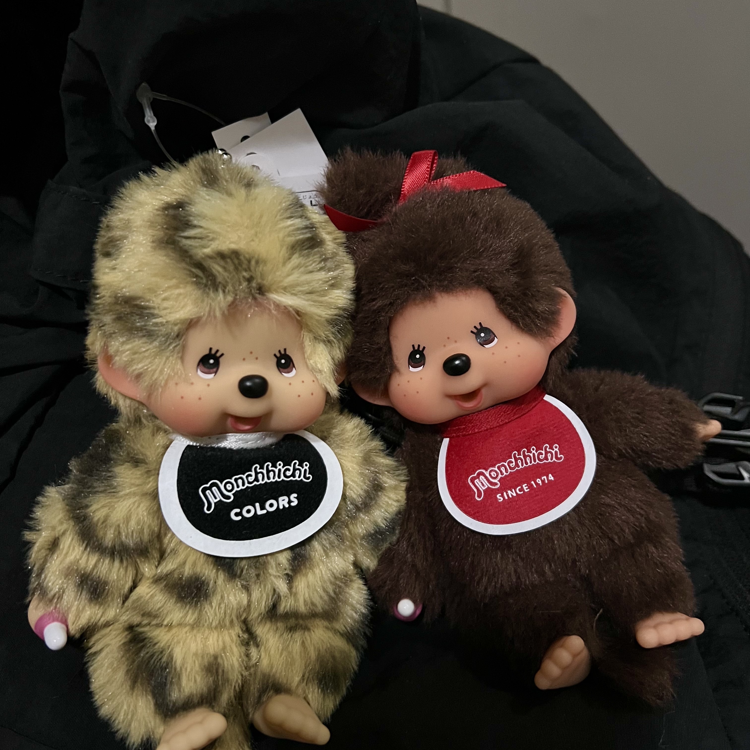 Monchhichi Colors Keychain Leopard Print 착용 스타일