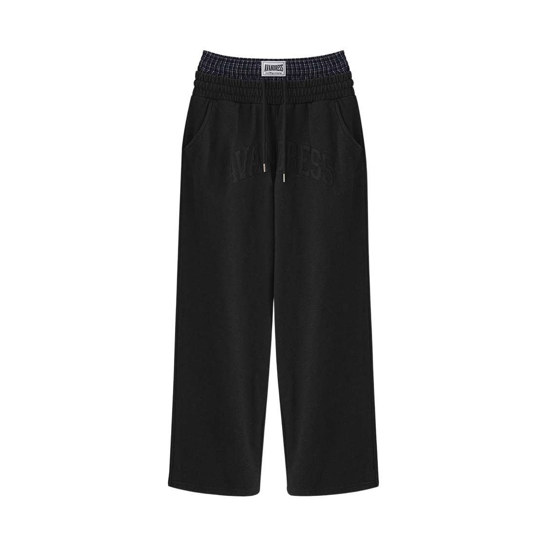 어반드레스 88 펠트 3D 피그먼트 와이드 새깅 팬츠 블랙(Avandress 88 Felt 3D Pigment Wide Sagging Pants Black) - 1