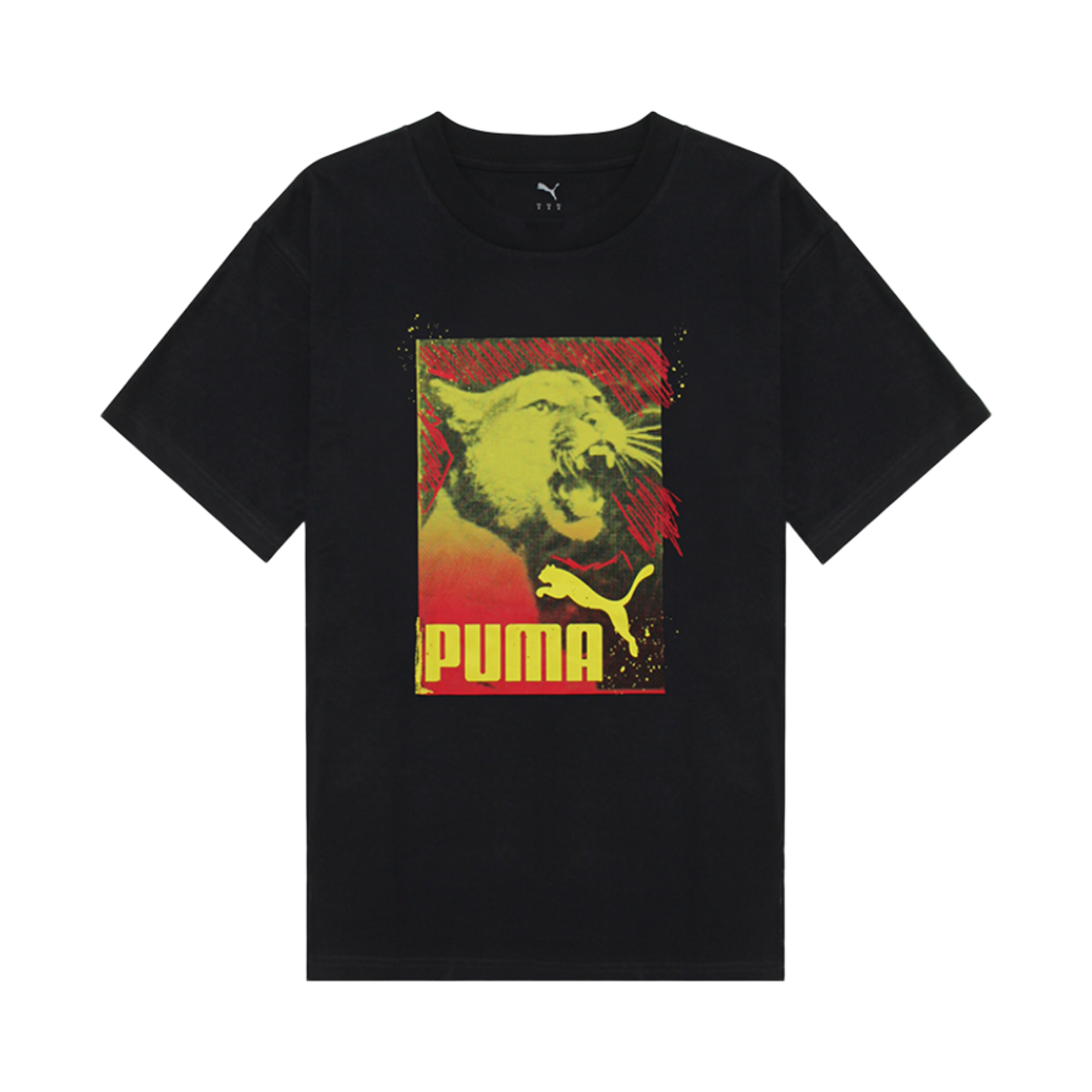 684836-01 Puma Graphic Photo Print T-Shirt Black
