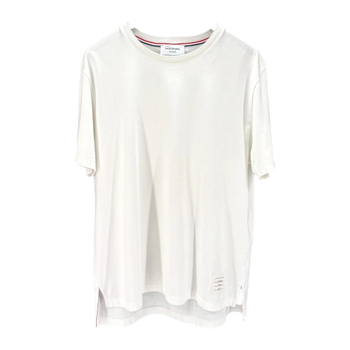 IT9LQ43R467N Thom Browne Pocket Short Sleeve T-Shirt White MJS067A