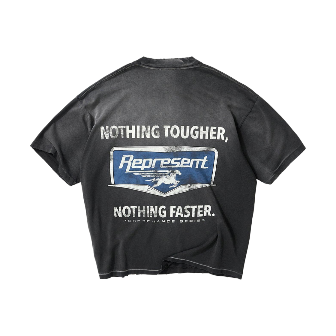 리프레젠트 낫띵 패스터 티셔츠 스테인드 블랙 - 26SS(Represent Nothing Faster T-Shirt Stained Black - 26SS) - 2