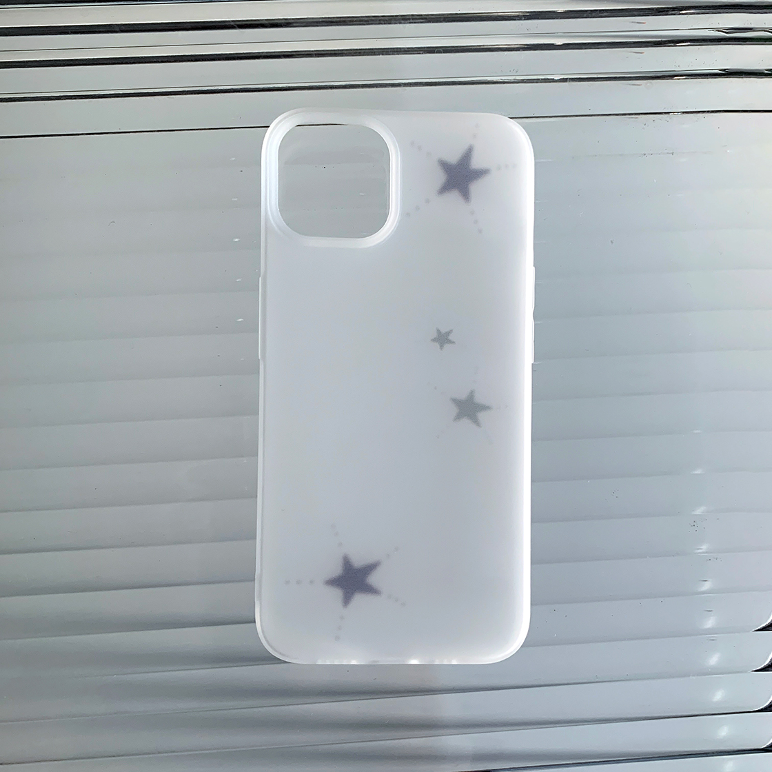 위드썸 빈티지 블루스타 반투명 폰 케이스(Withsome Vintage Blue Star Matte Phone Case) - 3