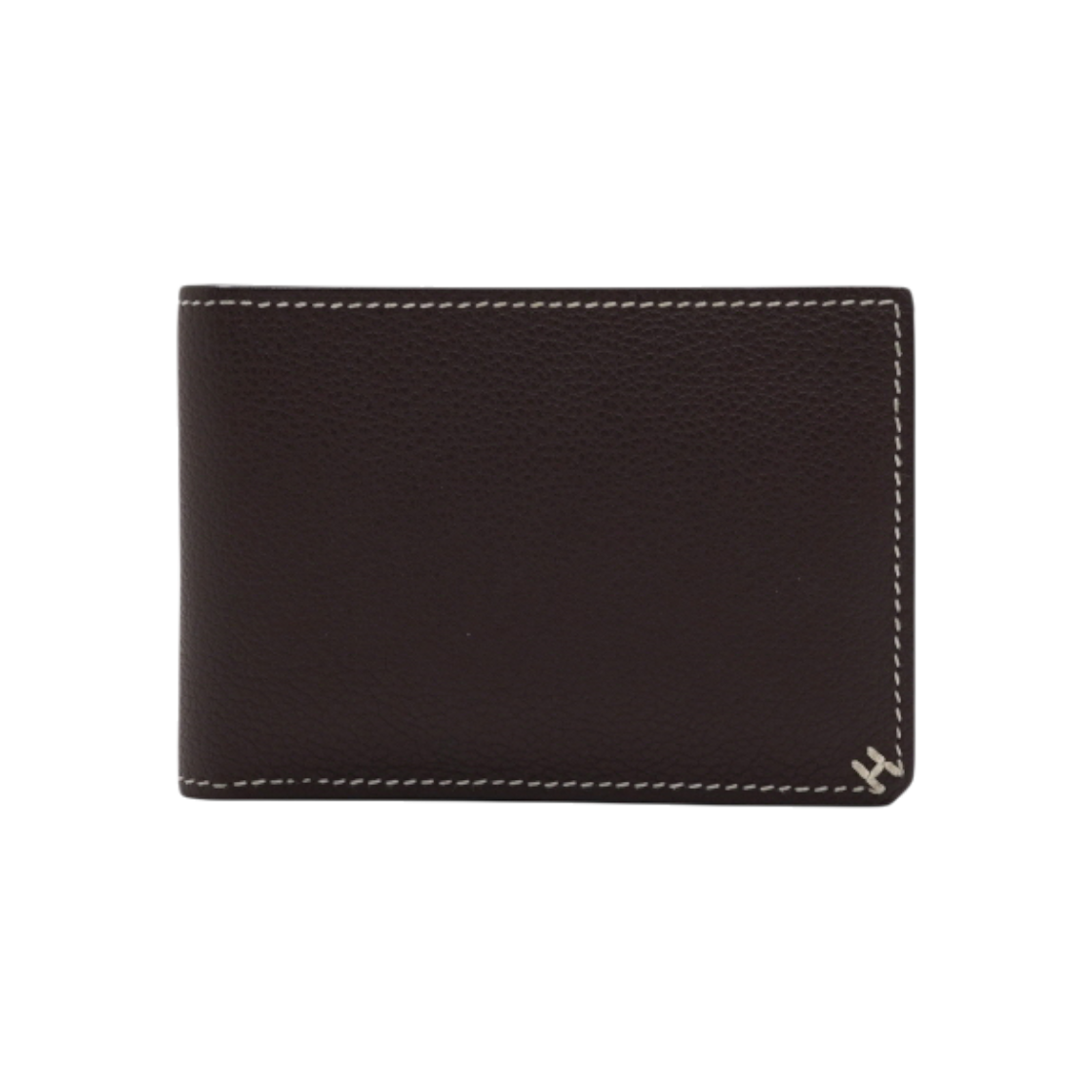 IT2BUWV343QL Hermes Brown H Collier Card Holder Wallet AA65586