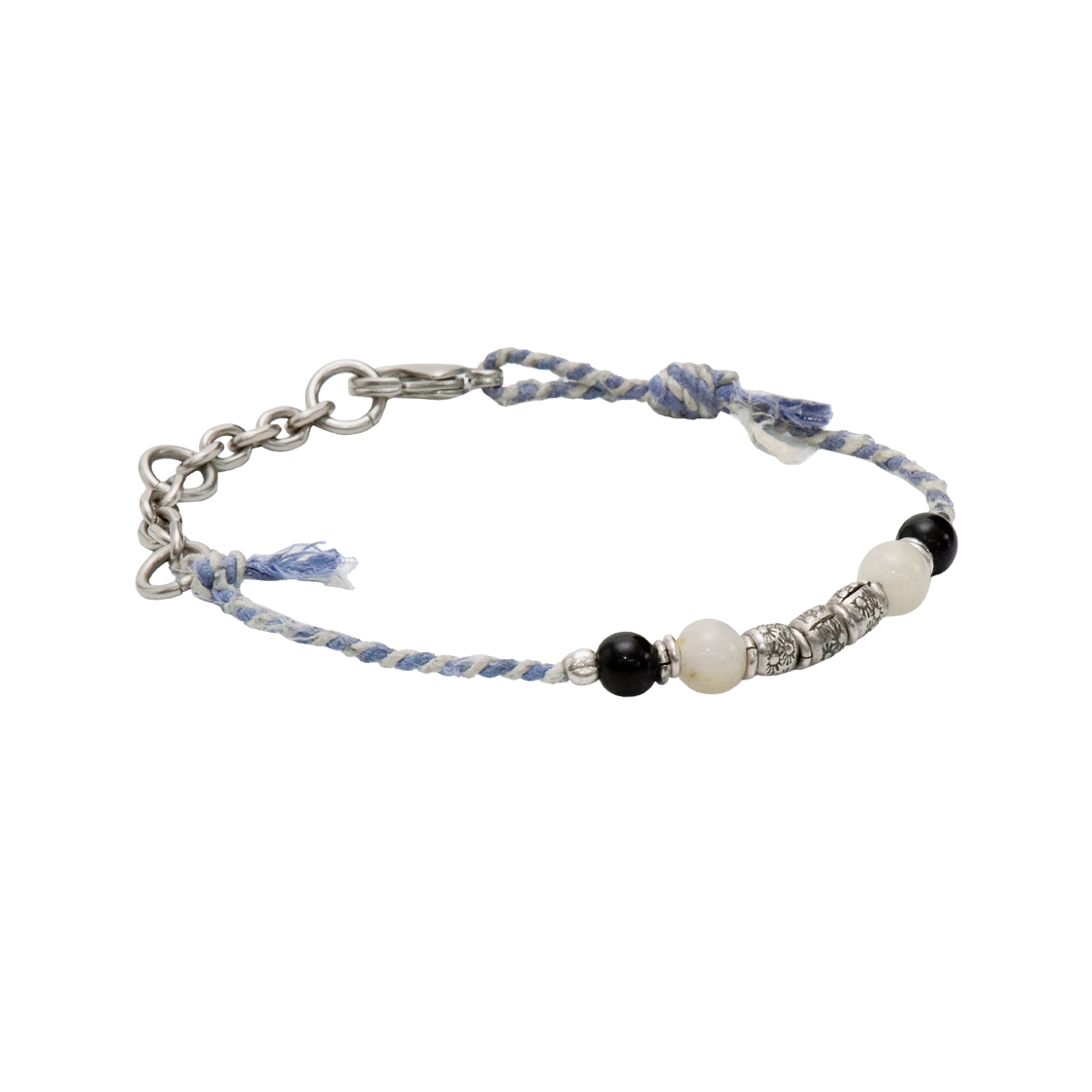 폴리테루 사리 실키 브레이슬릿 블루 그레이(Polyteru Sari Silky Bracelet Blue Gray)
