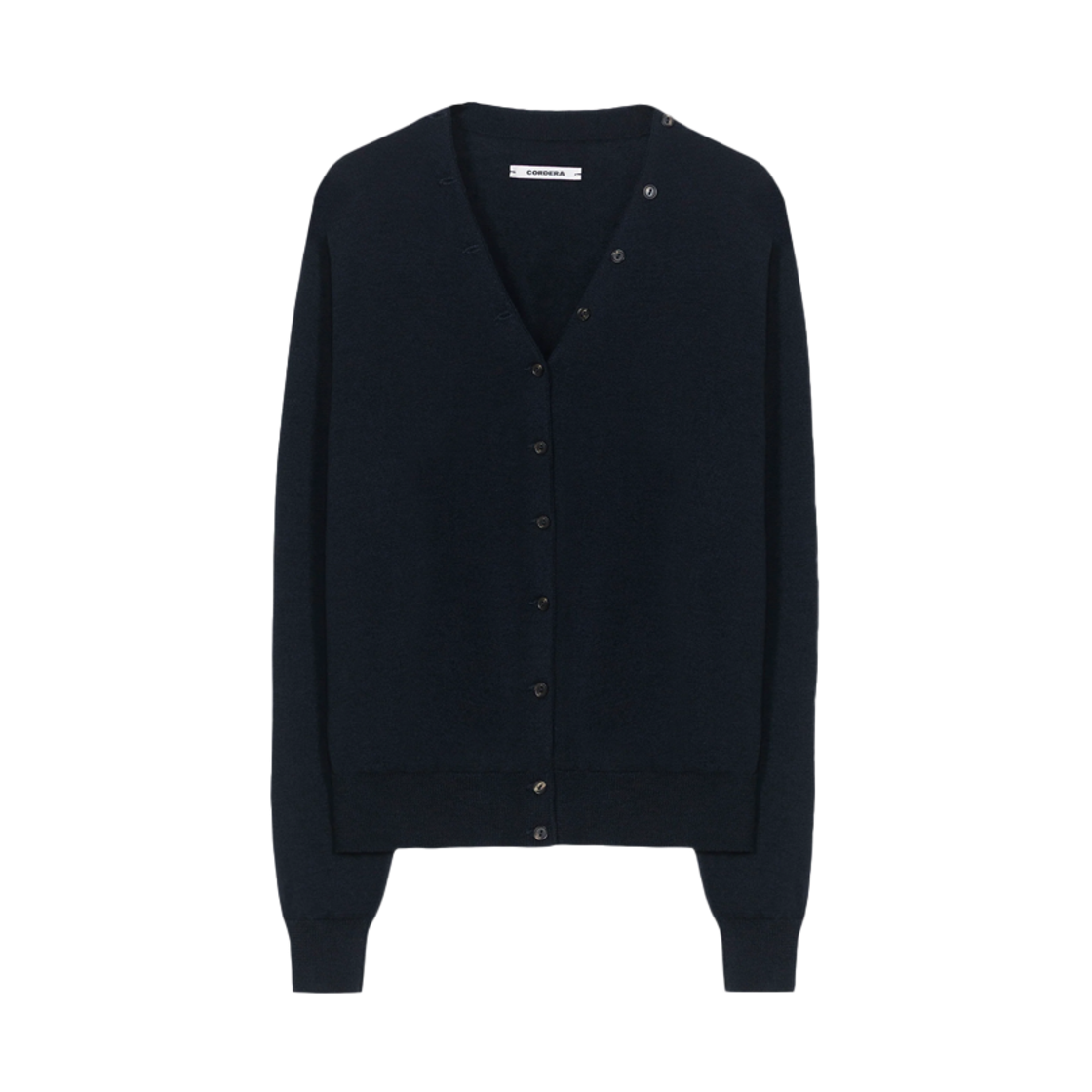 코데라 우먼 메리노 울 버튼 가디건 네이비 - 26FW(Cordera Women Merino Wool Button Cardigan Navy - 26FW) - 1