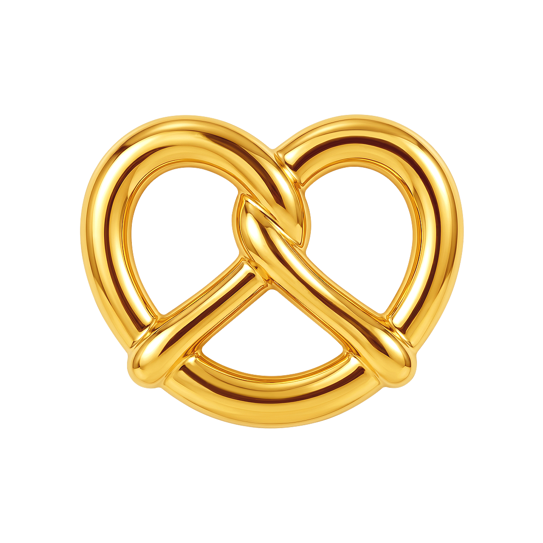 골드팡 24K 순금 하트프레첼 오브제(GOLDPANG 24K Heart Pretzel Gold Object)