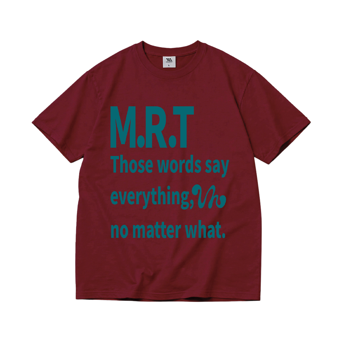 벤힛 MRT 레터링 쿨코튼 반팔티 버건디(venhit  MRT Lettering Cool Cotton Short Sleeve T-Shirt Burgundy) - 2