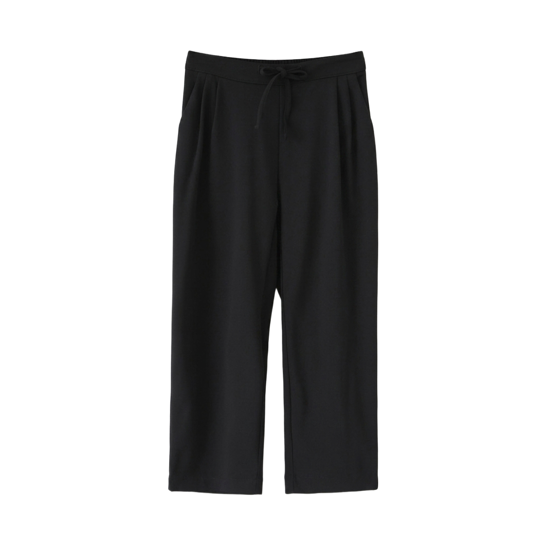 GW1012-블랙 GCLIP String-Adjustable Banding Spandex 3/4 Slacks Black