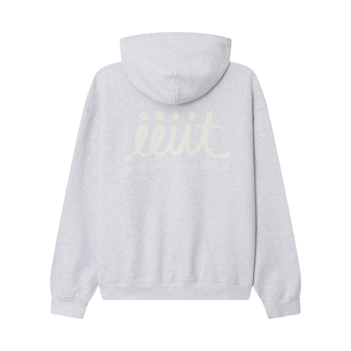 이우트 베이직 워시드 스웻 집업 멜란지 화이트(EEUT Basic Washed Sweat Zip-Up Melange White) - 2