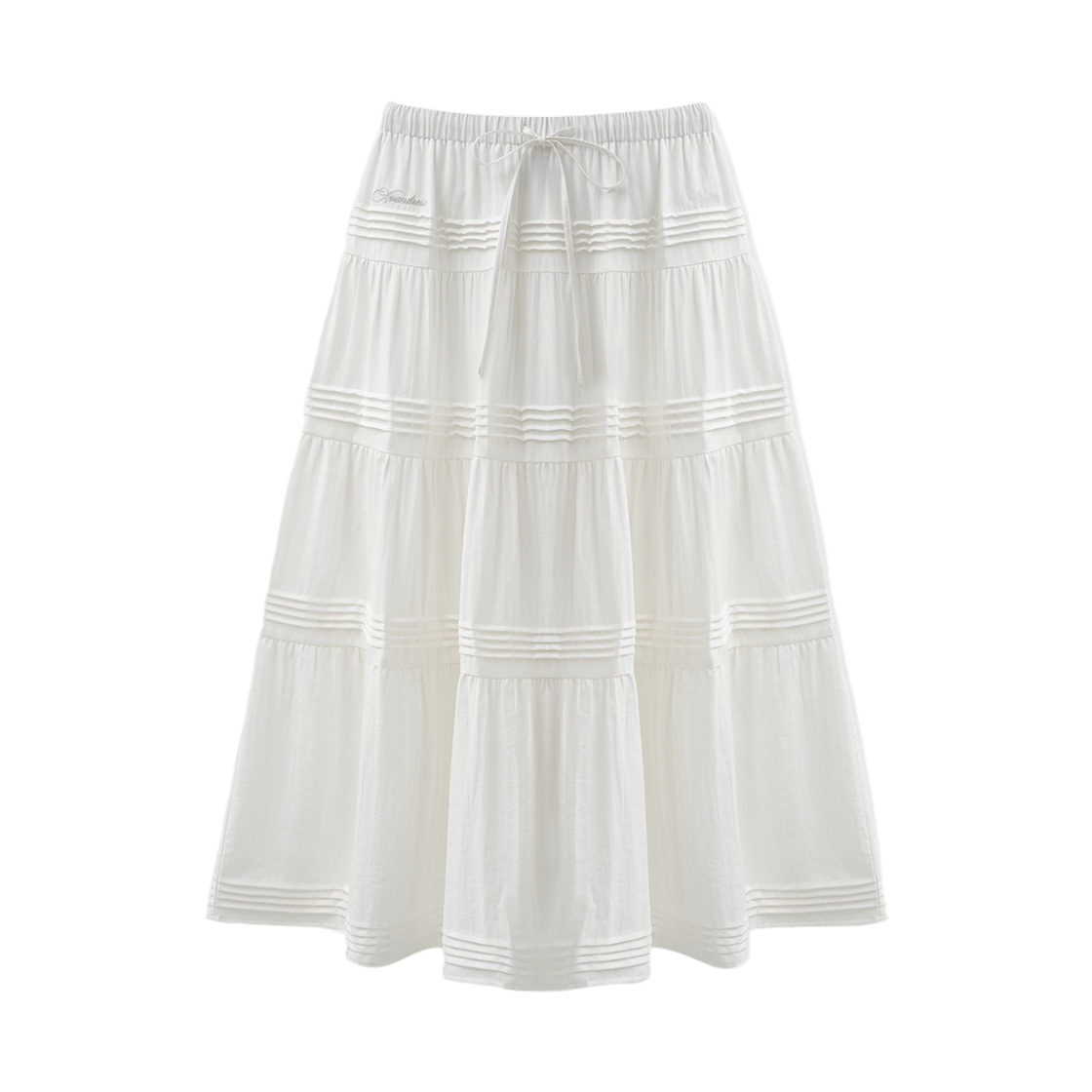 어반드레스 세브 핀턱 롱 스커트 화이트(Avandress Seve Pintuck Long Skirt  White) - 1