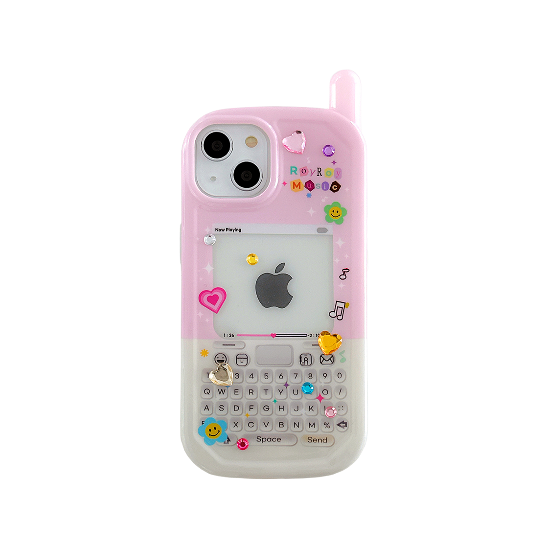 로이로이 큐빅 핑크 포카 안테나 아이폰 케이스(ROYROY Cubic Pink Photocard Antenna iPhone Case)