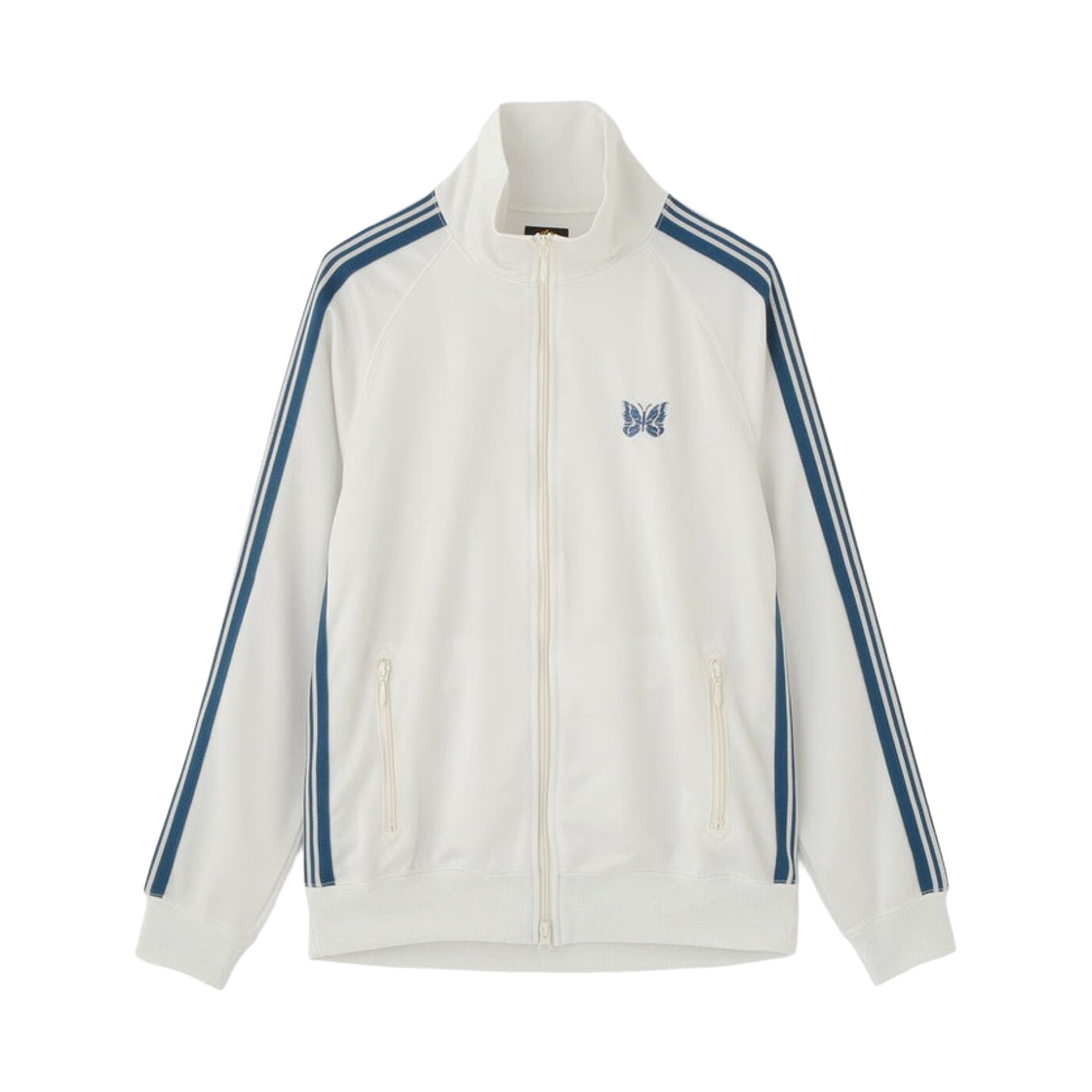 QV1592 Needles x LHP Track Jacket Poly Smooth White - LHP Exclusive