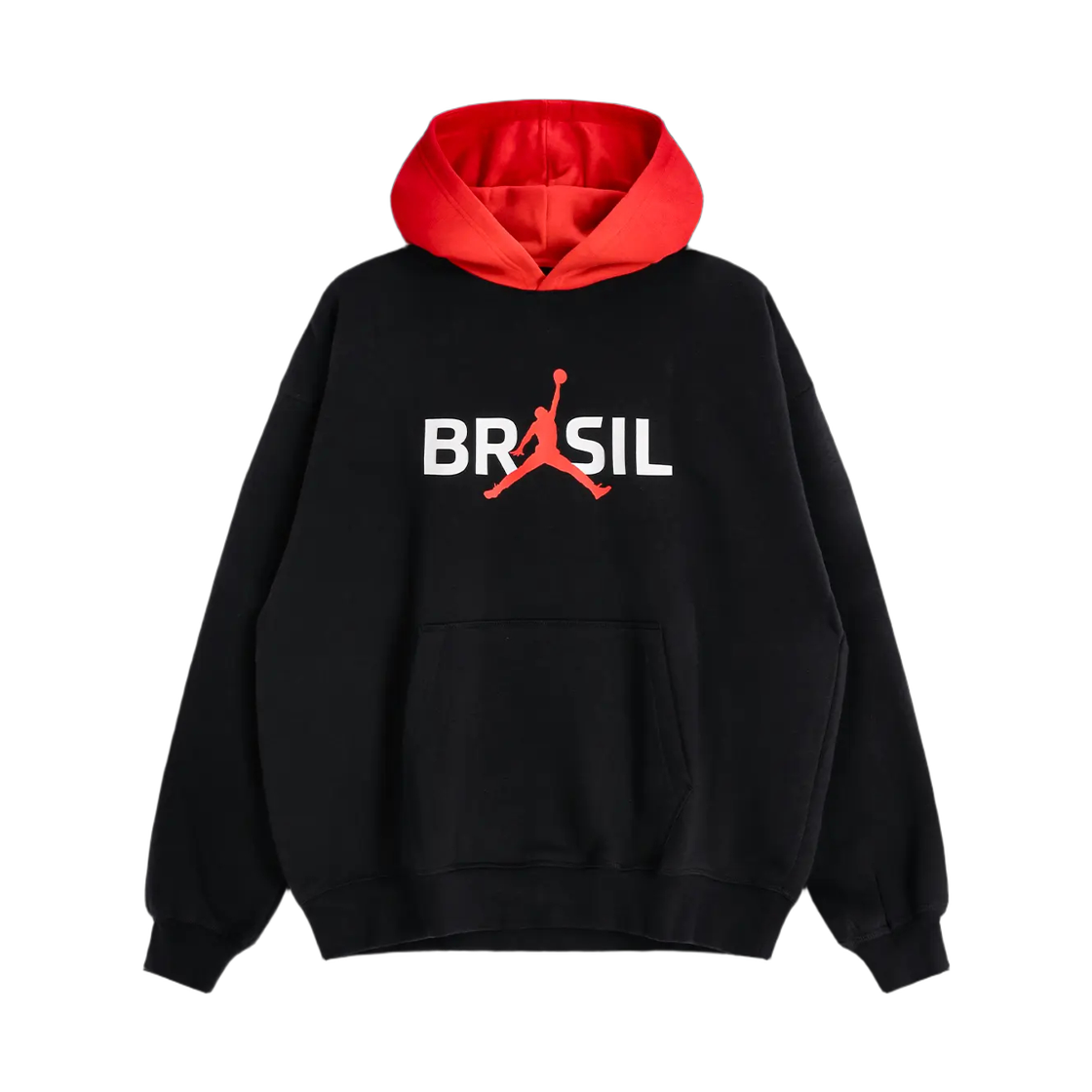 IF3898-010 Jordan Brazil Brooklyn Fleece Pullover Hoodie Black University Red (IF3898-010)