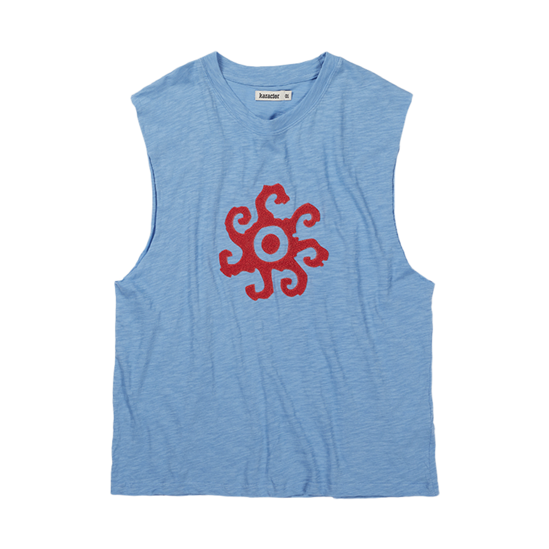 카락터 헬리오 슬리브리스 탑 헤이즈 블루(Karactor Helio Sleeveless Top Haze blue)