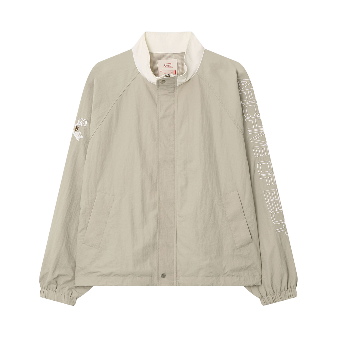 이우트 아카이브 엠브로이더드 트랙 점퍼 베이지(EEUT Archive Embroidered Track Jumper Beige) - 1