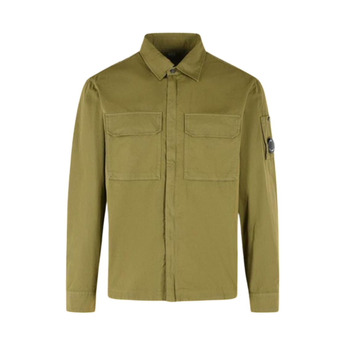 20CMOS156A110143G644 C.P. Company Chest Pocket Overshirt Dried Herb Green - 26SS