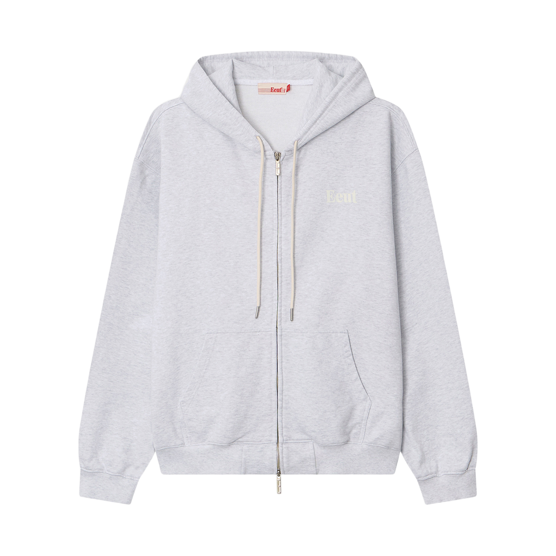 EEA1SW06MW EEUT Basic Washed Sweat Zip-Up Melange White
