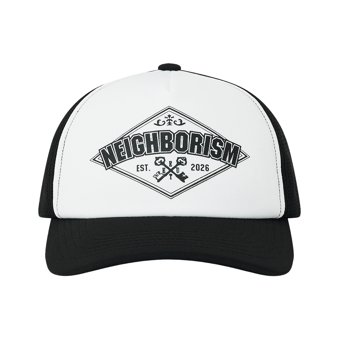 이우트 네이버리즘 트러커 캡 블랙(EEUT Neighborism Trucker Cap Black)
