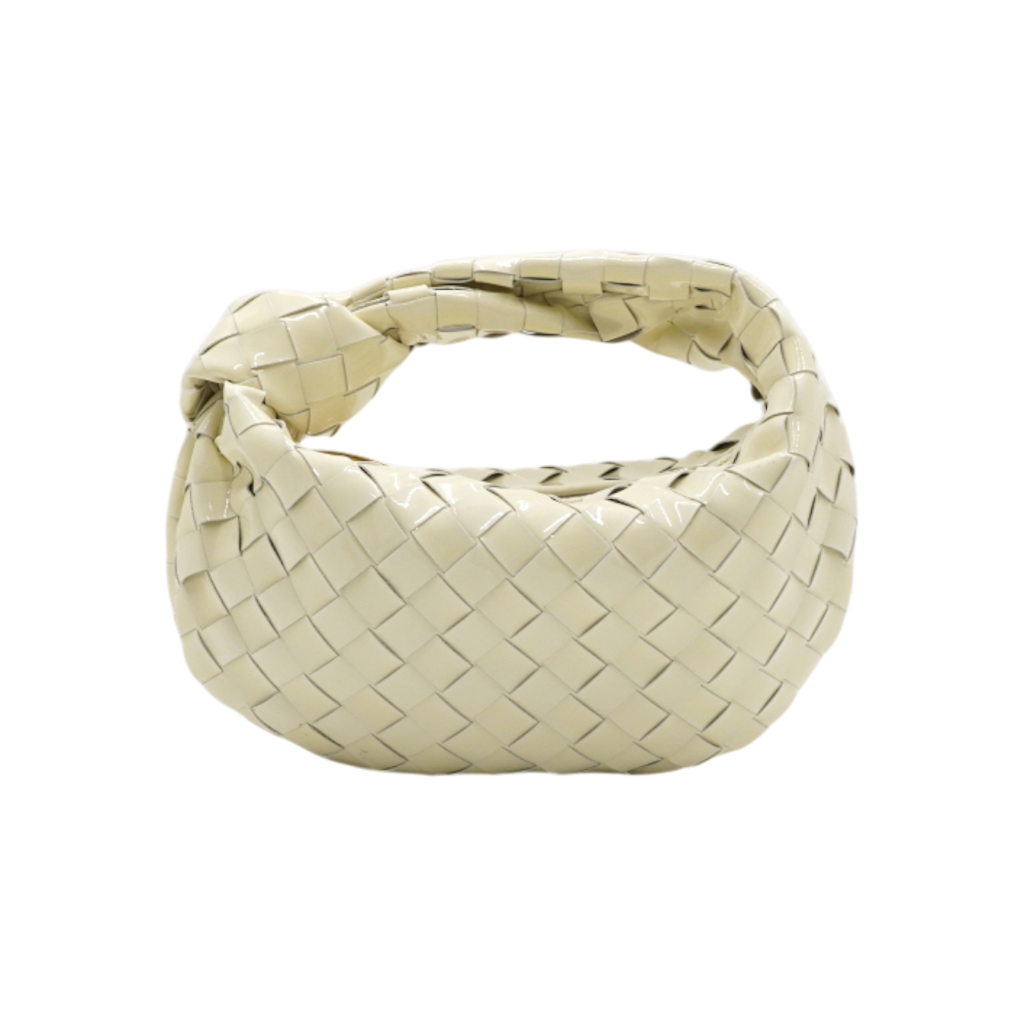 ITWTCONJDRFP Bottega Veneta 651876 Patent Mini Jodie Intrecciato Tote Bag