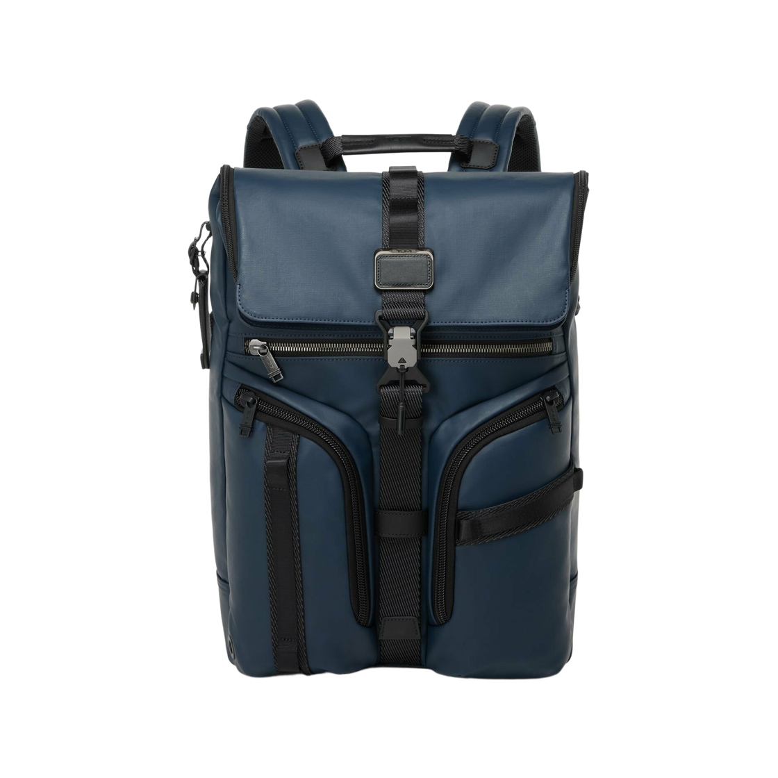 0232841NVYC Tumi Alpha Bravo Surveillance Backpack Navy Coated Canvas