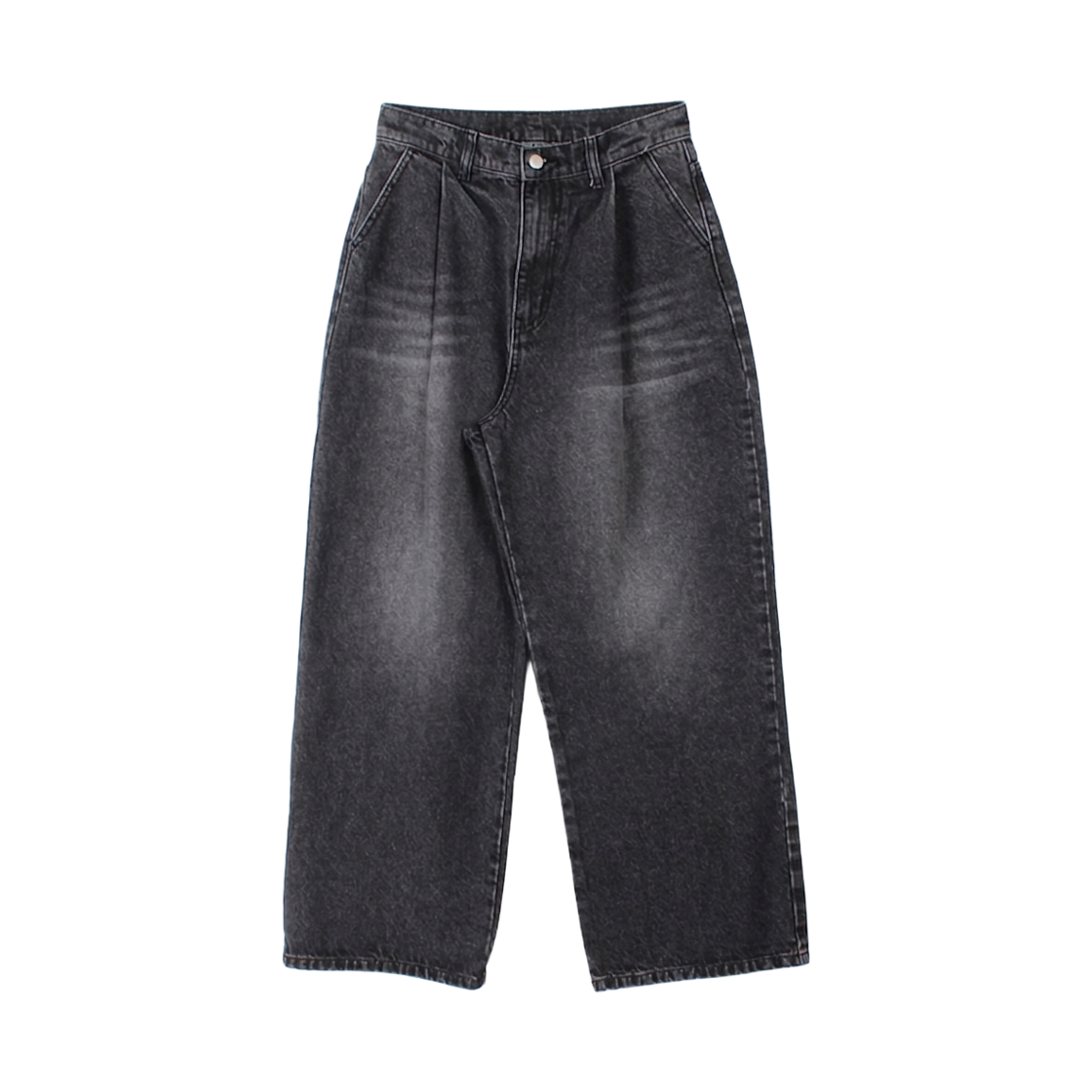 GW3927-블랙 GCLIP Highlight Worthing Pin-Tuck Ballon Wide Jeans Black