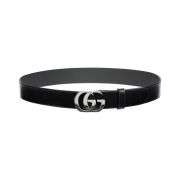 Gucci Cut Gg Marmont Thin Belt Black