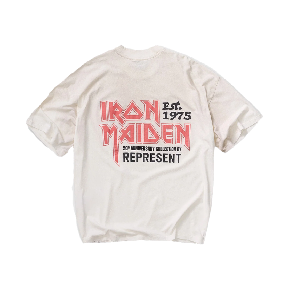리프레젠트 x 아이언 메이든 기념 티셔츠 워시드 에크루 - 25FW(Represent x Iron Maiden Anniversary T-Shirt Washed Ecru - 25FW) - 2