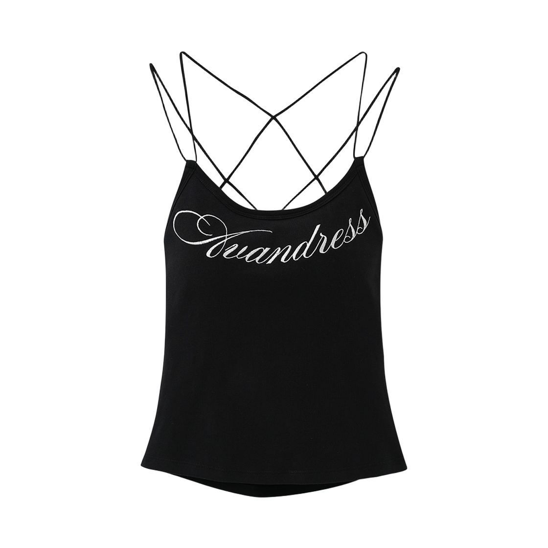 AD62TS01BK Avandress Van Cross Back String Cap Sleeveless Black