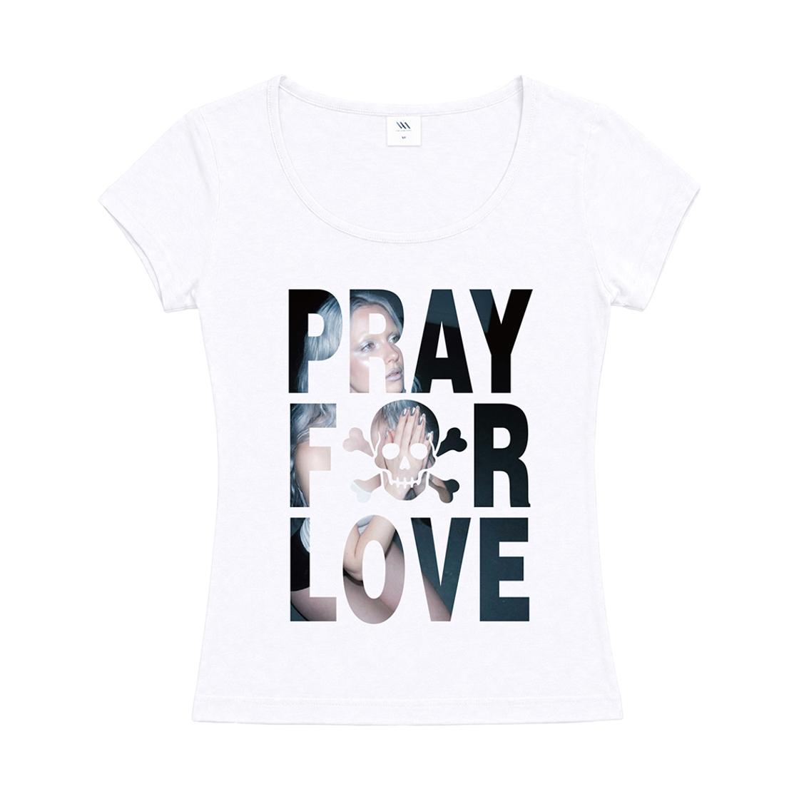 벤힛 세인틀리 러브 유넥 슬림핏 반팔티 화이트(venhit Saintly Love U-Neck Slim Fit Short Sleeve T-Shirt White) - 2