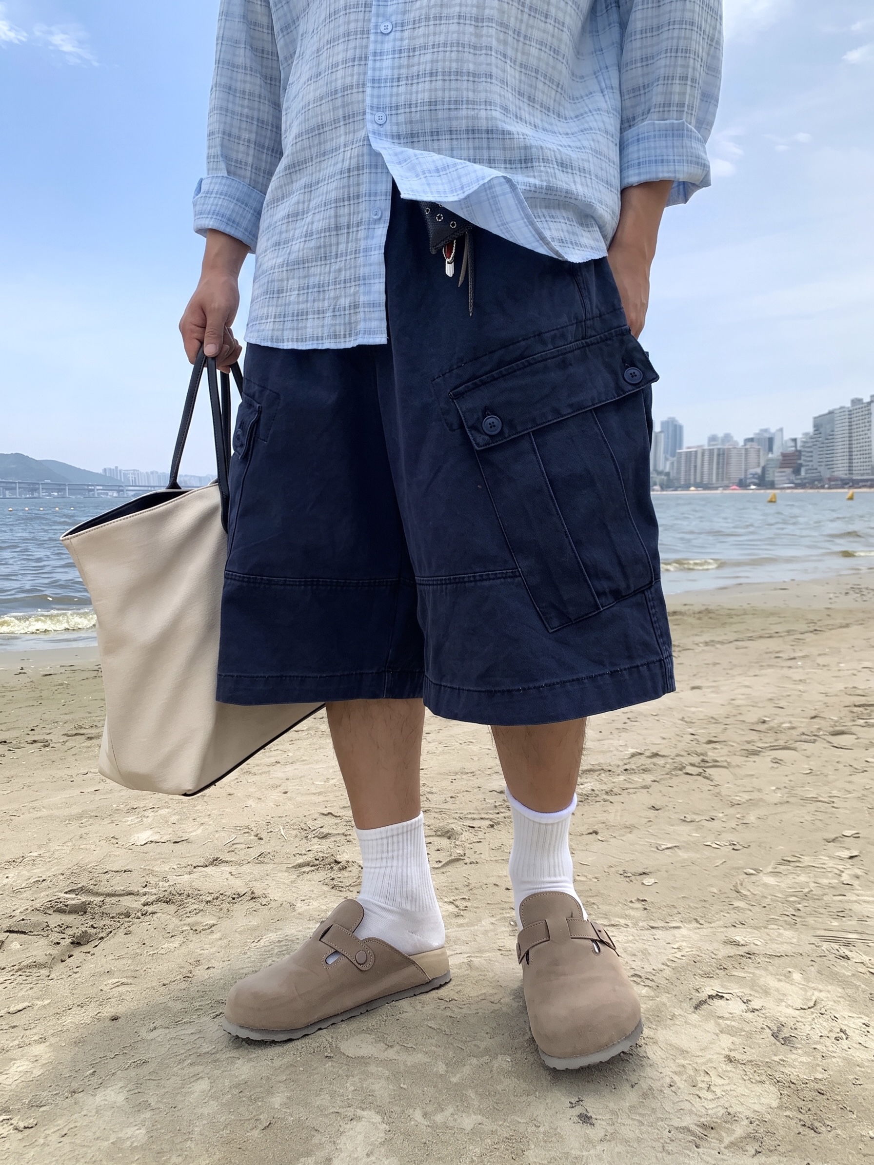 Birkenstock Boston Soft Footbed Taupe - Regular 착용 스타일 - 3