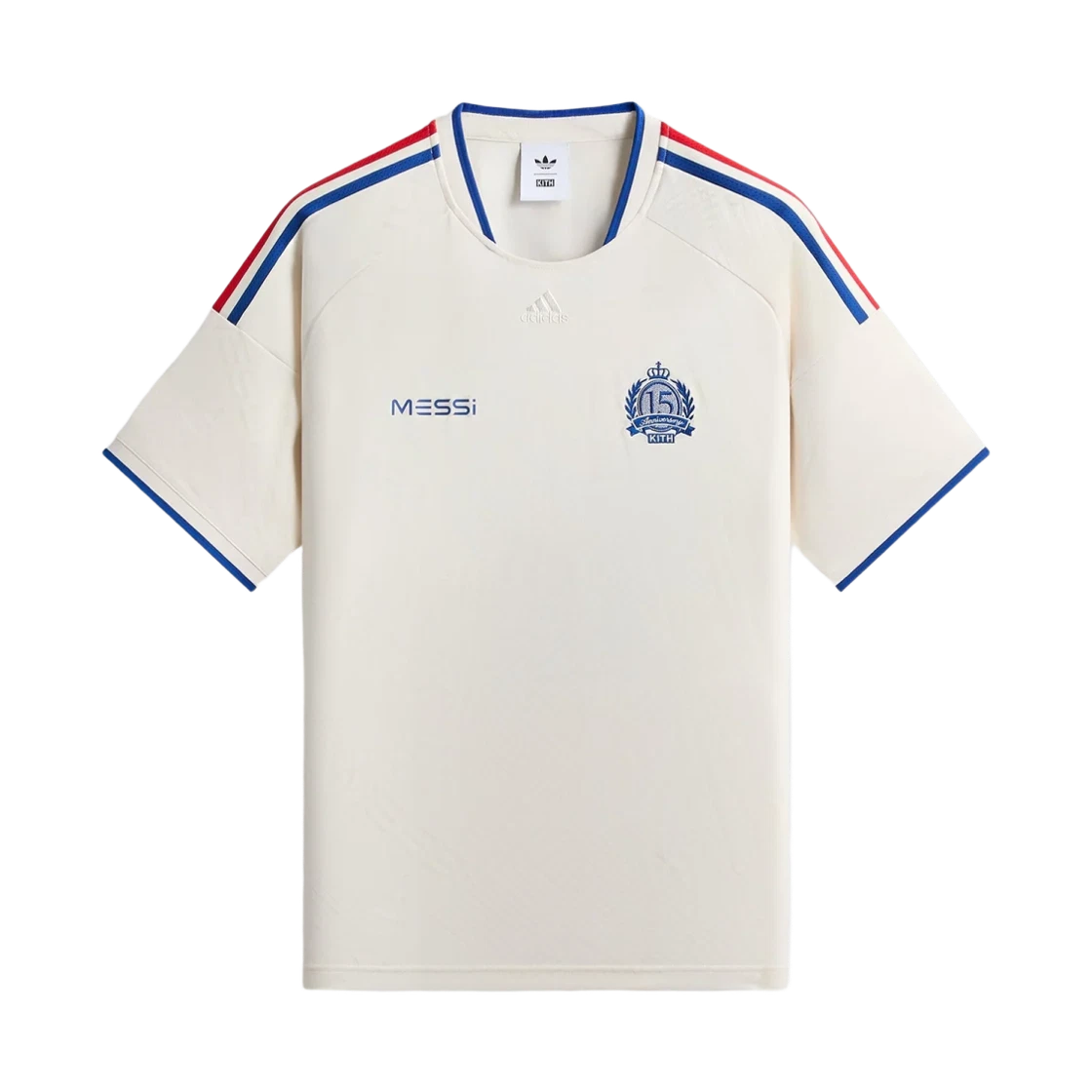 KR2795 Adidas x Kith x Messi Football Jersey Chalk White - JP Sizing