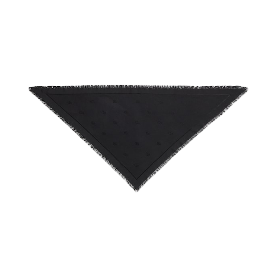 A0057A-3GA38-1000 (W) Gucci Double G Silk Wool Shawl Black