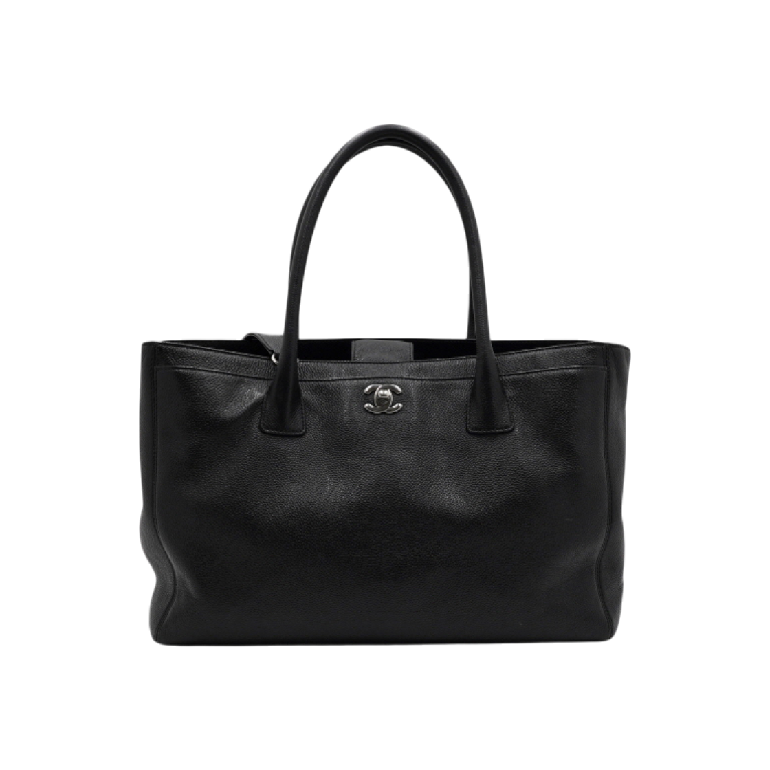 샤넬 A15206 블랙 카프스킨 은장CC 서프 토트백 겸 숄더백aa65605(Chanel A15206 Black Calfskin Silver CC Surf Tote Bag)
