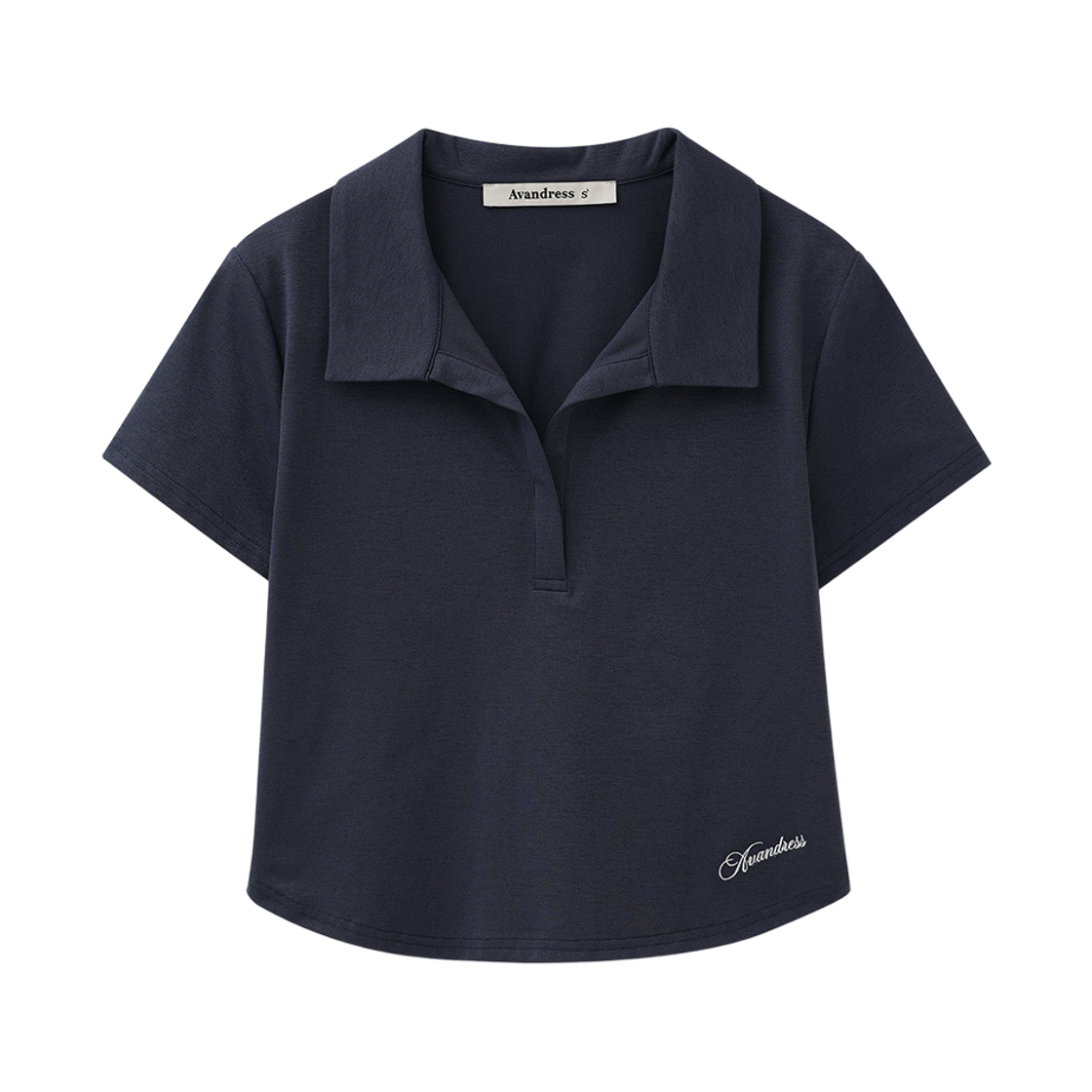 AD62TS10 Avandress Dion Sorona Open-Collar Tee Navy