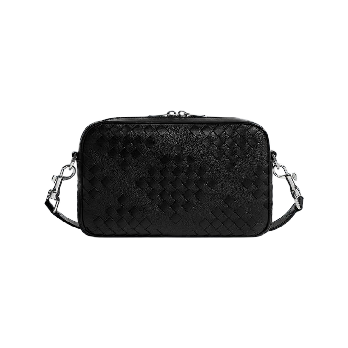 755923V6PC18803 Bottega Veneta Small Intrecciato Camera Bag Black